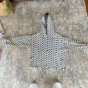 Koral Black & White Hoodie Sweatshirt